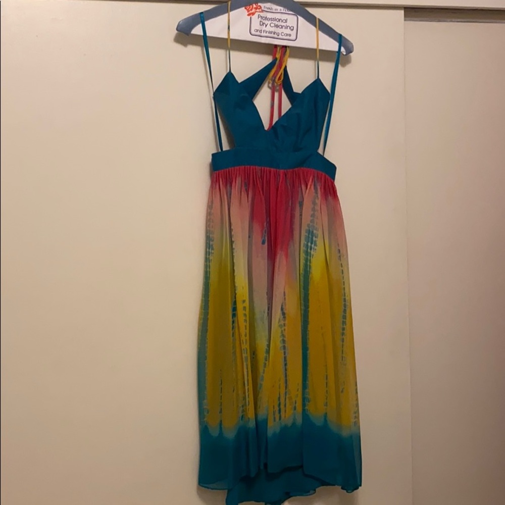 colorful, gradient summer dress